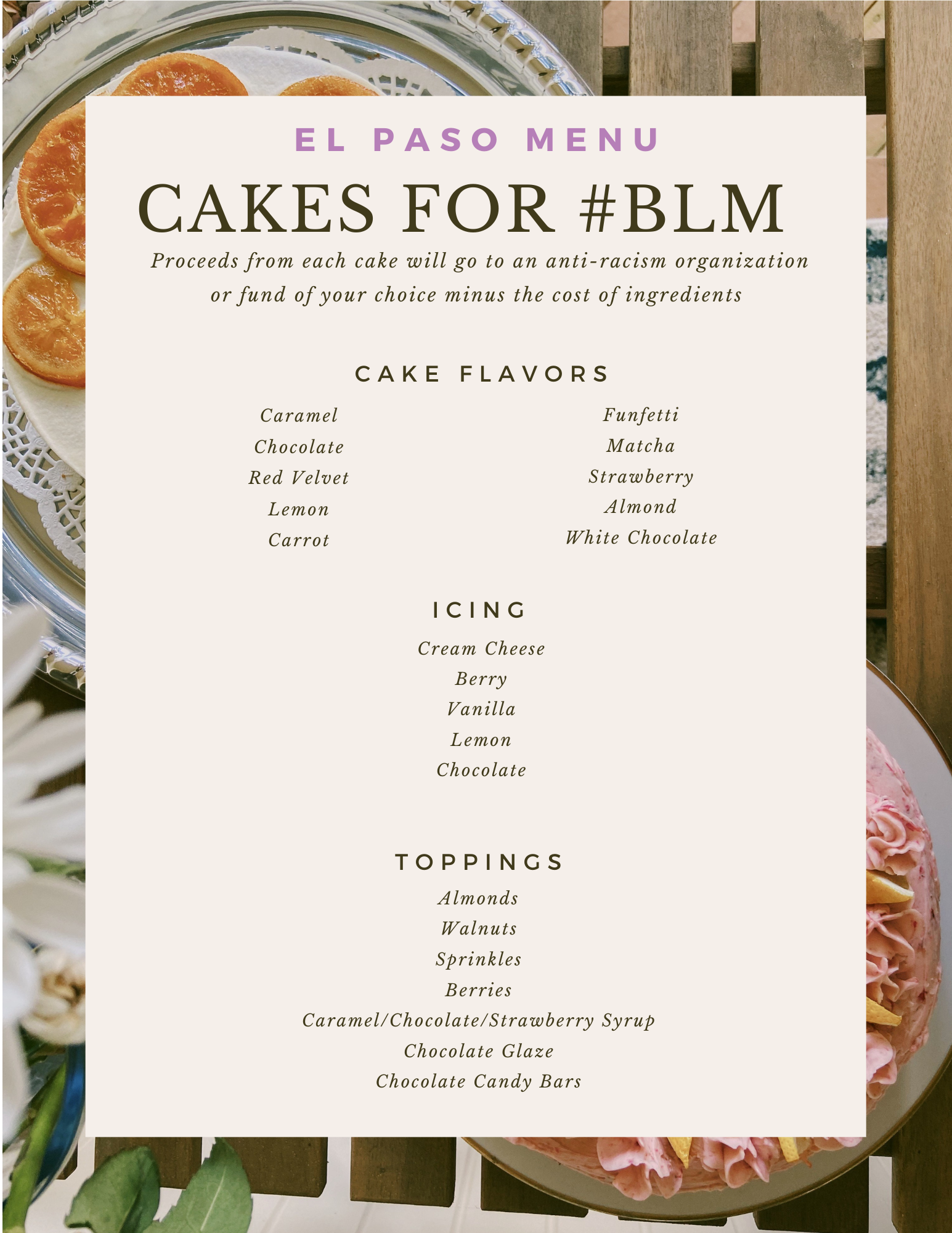 Cakes for BLM - El Paso, Texas